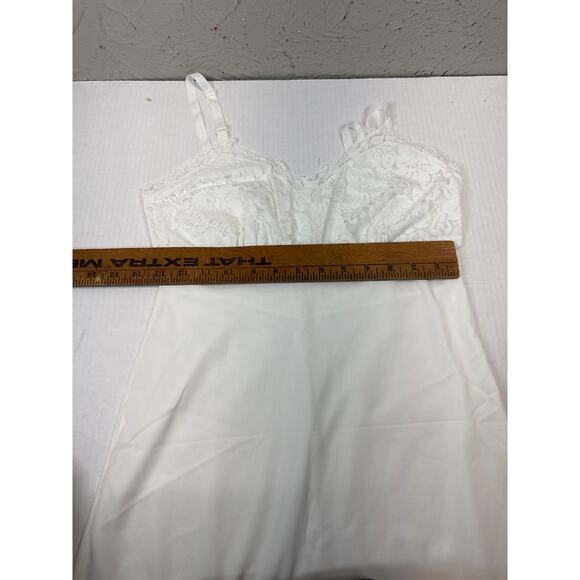 Vintage Val Mode Slip Wonder Val White‎ Lace Bust White Womens Tall Size 34 - Picture 5 of 5